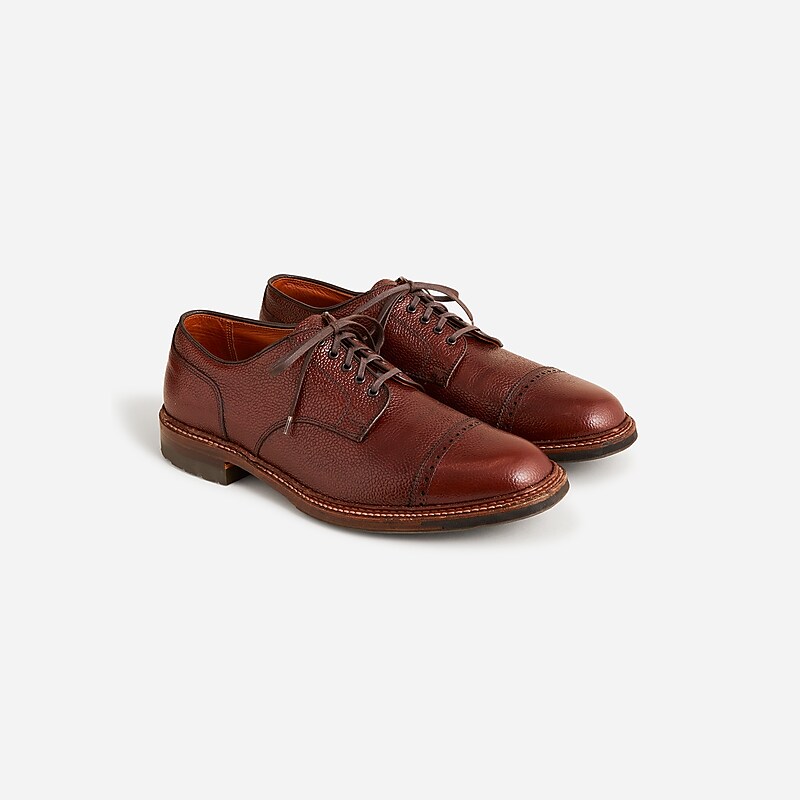 J.Crew Alden® for J.Crew cap-toe bluchers Brown Scotch Grain Clearance | 41ILHGPRO