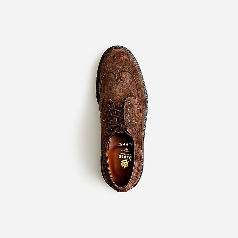 J.Crew Alden® for J.Crew suede longwing bluchers Humus Clearance | 39EYRKXMP