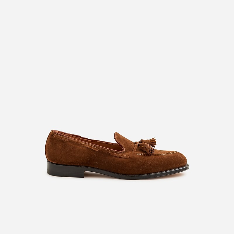 J.Crew Alden® for J.Crew suede tassel loafers Snuff Suede Online | 09WHSFBTV