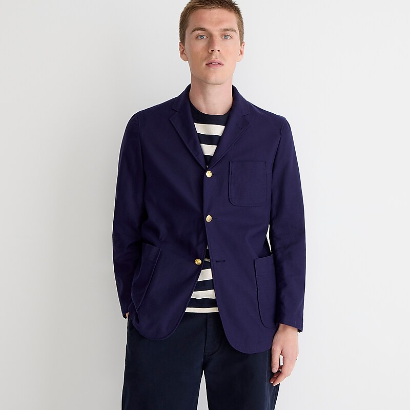 J.Crew BEAMS PLUS X J.Crew patch-pocket blazer Navy Factory Outlet | 50OEKRHPY