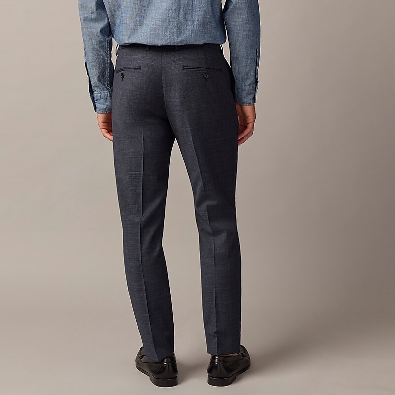 J.Crew Bowery dress pant in stretch wool blend Navy Glen Outlet | 94PITEVZH