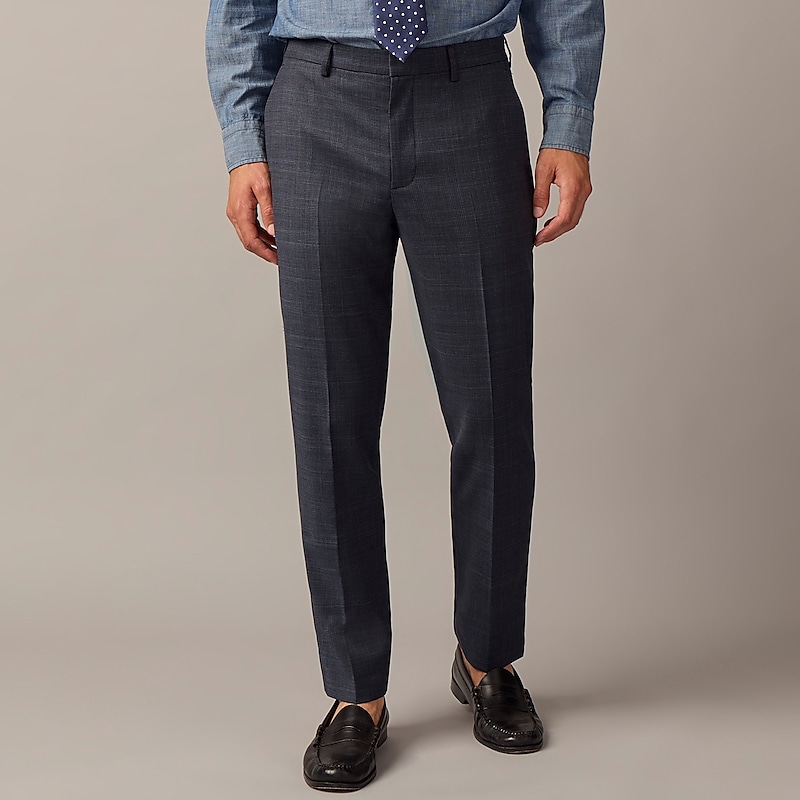 J.Crew Bowery dress pant in stretch wool blend Navy Glen Outlet | 94PITEVZH