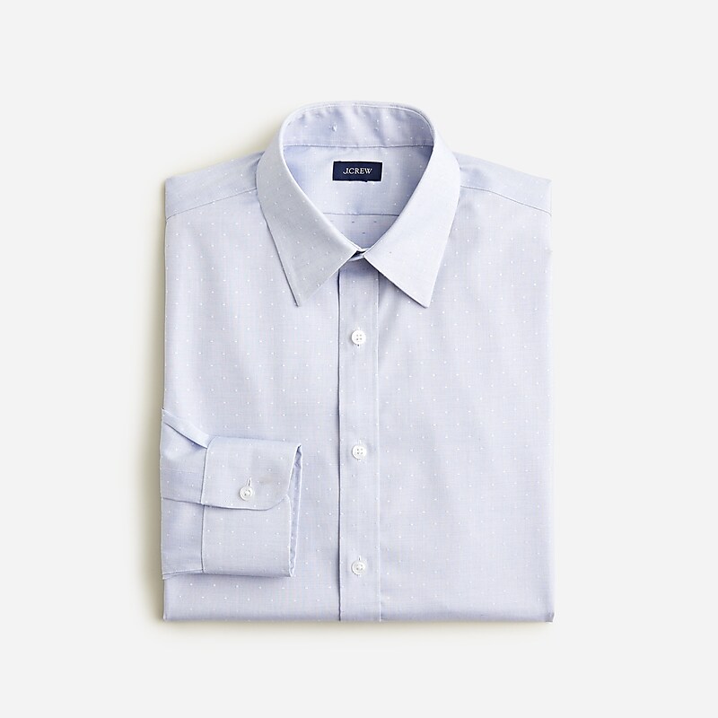 J.Crew Bowery wrinkle-free dobby dress shirt with point collar Thompson Dobby Fairweat Clearance | 38IPCWMUH