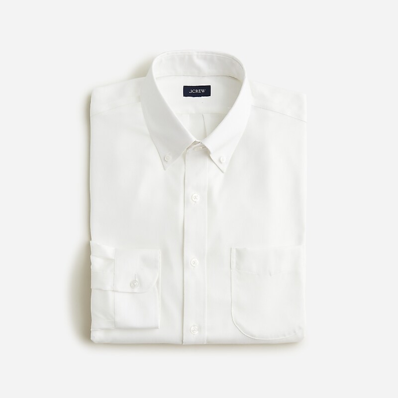 J.Crew Bowery wrinkle-free dress shirt with point collar White Wf Stretch Twill Sale | 26OXRCBNS