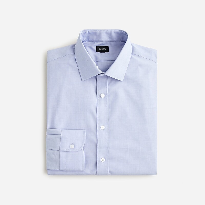 J.Crew Bowery wrinkle-free dress shirt with spread collar Fairweather Blue Online | 84ABJKVNY