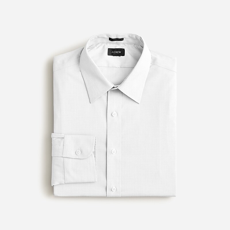 J.Crew Bowery wrinkle-free dress shirt with point collar White Clearance | 48ZQPNTDO