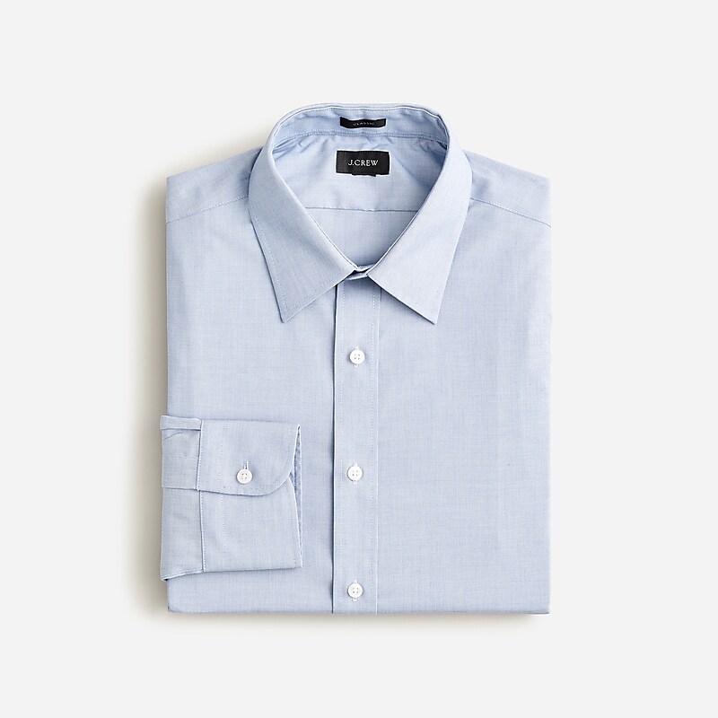 J.Crew Bowery wrinkle-free dress shirt with point collar Fairweather Blue Outlet | 90XDOYENK