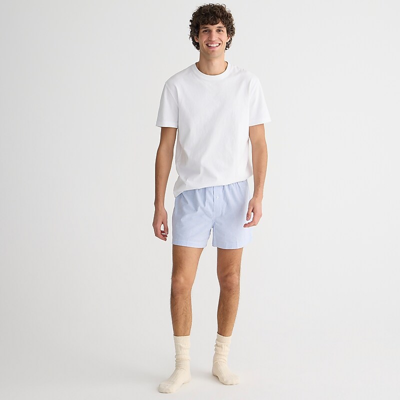 J.Crew Boxer shorts in Broken-in organic cotton oxford University Stripe Rain Online | 85ZJUVAFP