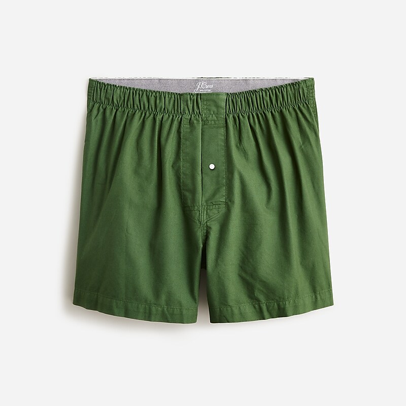 J.Crew Boxer shorts in Broken-in organic cotton oxford Championship Green Factory Promo | 68NLITXWM