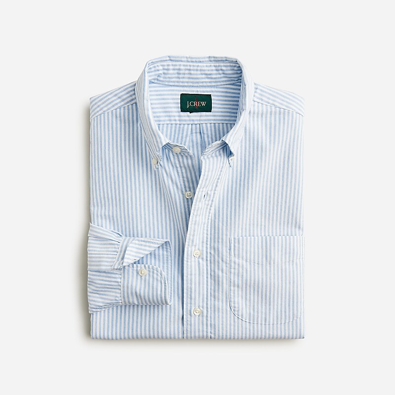 J.Crew Broken-in organic cotton oxford shirt Zoli Stripe Blue White Online | 08VFZUWSL