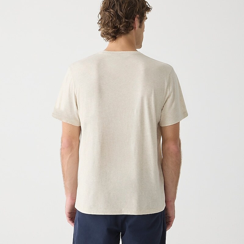 J.Crew Broken-in pocket T-shirt Hthr Ecru Online | 82NYKEPJR