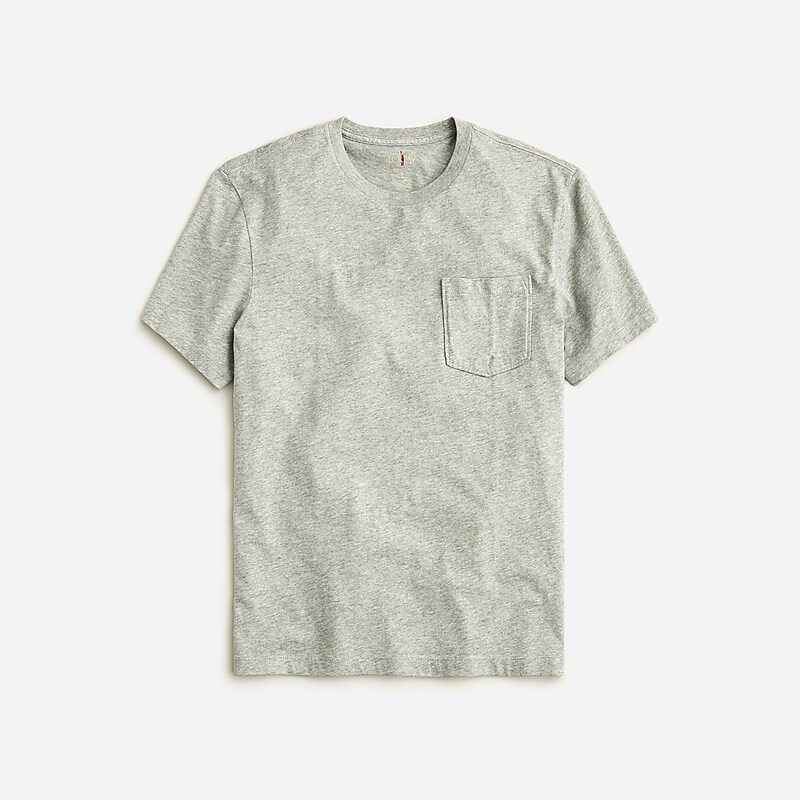 J.Crew Broken-in pocket T-shirt Hthr Grey USA | 16TGYPMOD