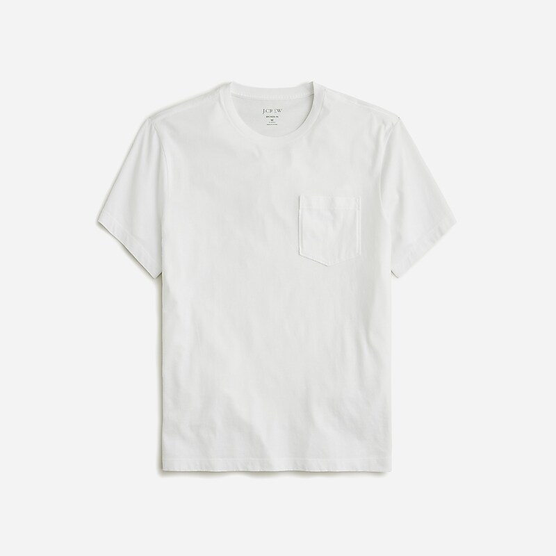 J.Crew Broken-in pocket T-shirt White Factory Promo | 60FHWSRLX