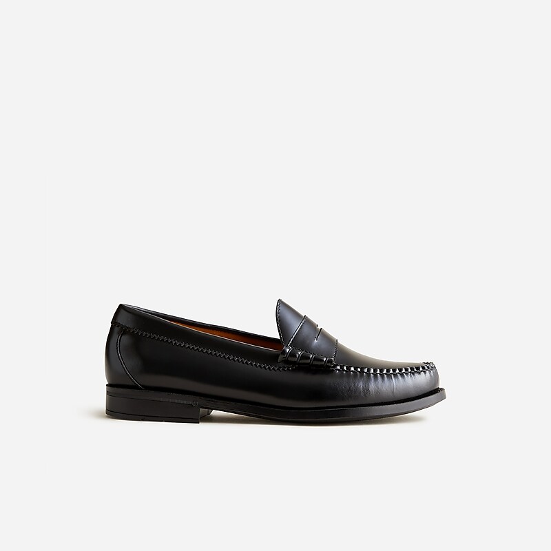 J.Crew Camden loafers in leather Black Clearance | 31PHXQMWN