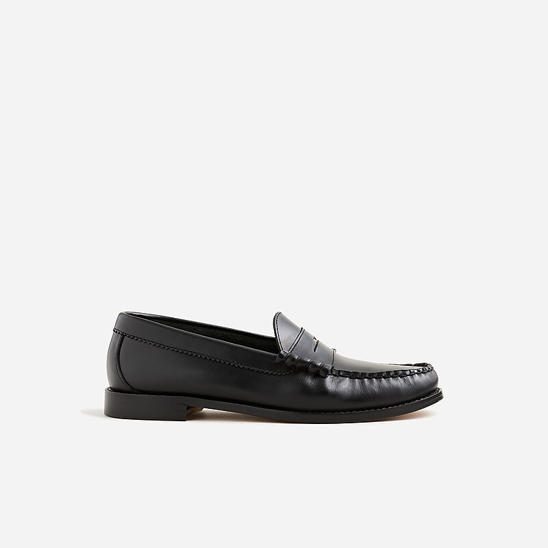 J.Crew Camden loafers with leather soles Black Outlet | 90XLHWCUZ