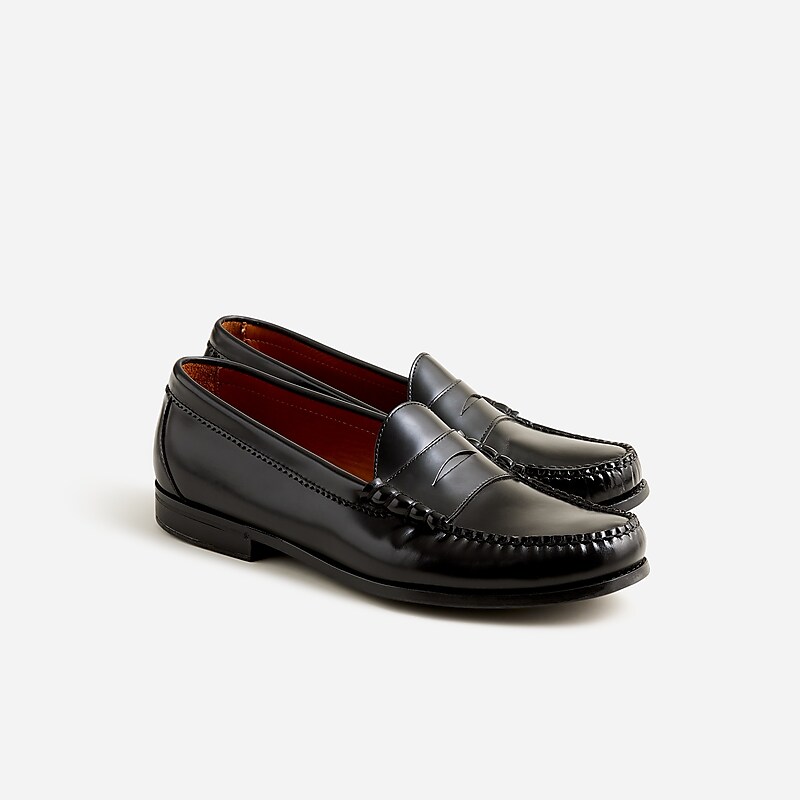 J.Crew Camden loafers with leather soles Black Outlet | 90XLHWCUZ