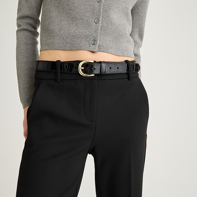 J.Crew Cameron slim cropped pant in four-season stretch Black Factory Promo | 62XKASPQB