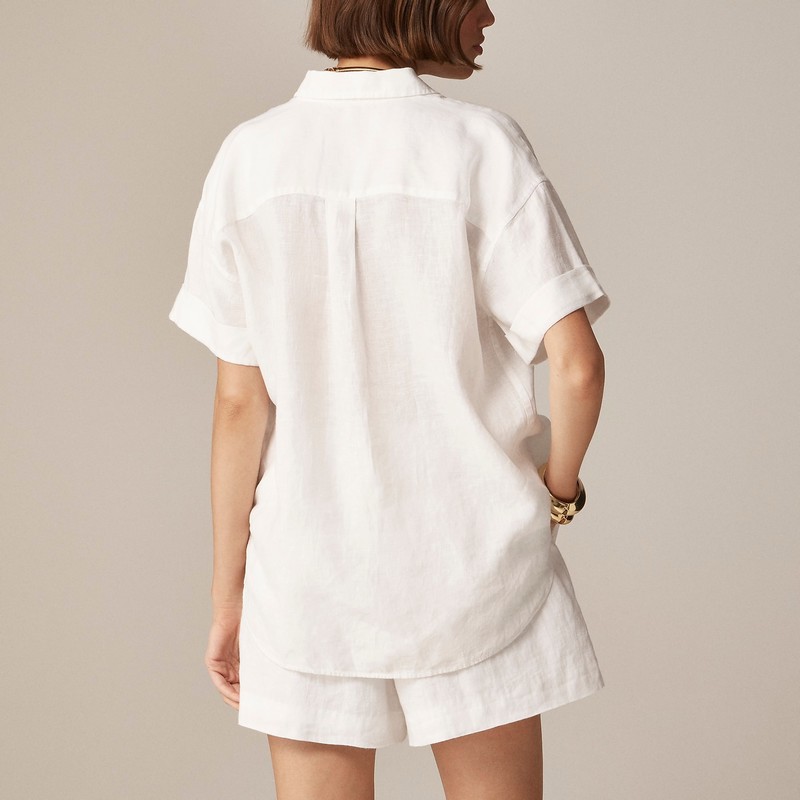 J.Crew Capitaine shirt in Baird McNutt Irish linen White Clearance | 30DNAQJEZ