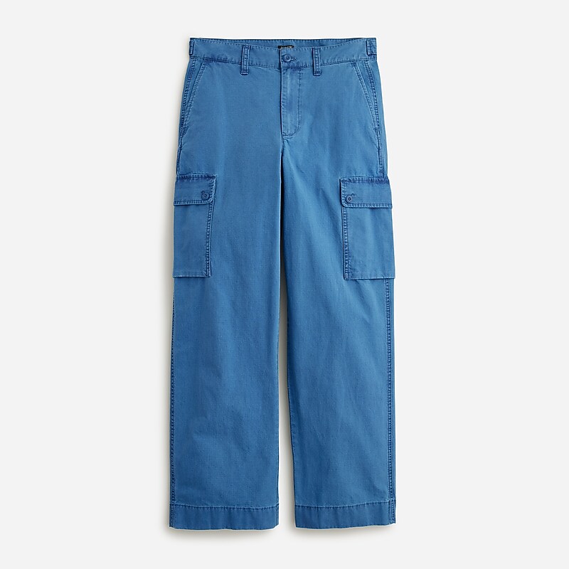 J.Crew Cargo pant in indigo ripstop cotton Light Bleach Wash Factory Outlet | 54PXZTNGU