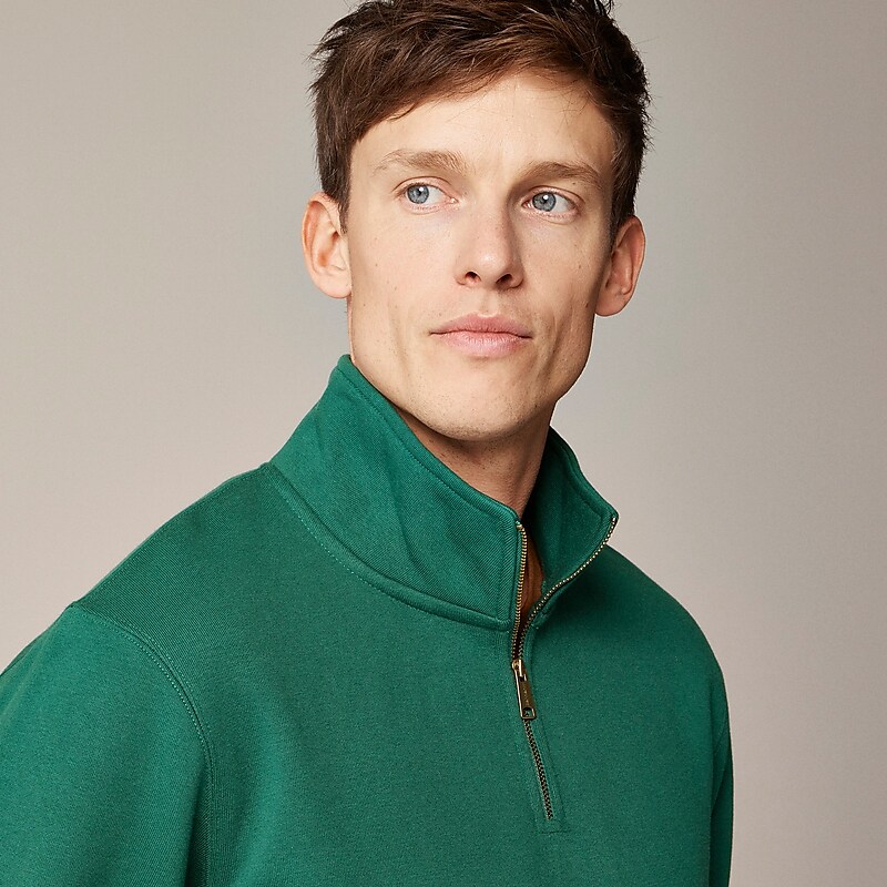 J.Crew Carhartt® Work in Progress Chase quarter-zip sweatshirt Green Clearance | 45ZDFAUQM