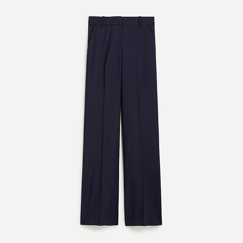 J.Crew Carolina flare pant in lightweight wool blend Navy Outlet Online | 79GICLQVM