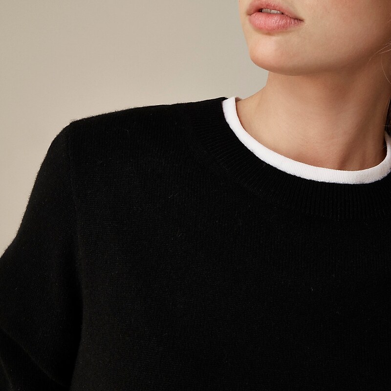 J.Crew Cashmere classic-fit crewneck sweater Black Sale | 21SVQGLHF