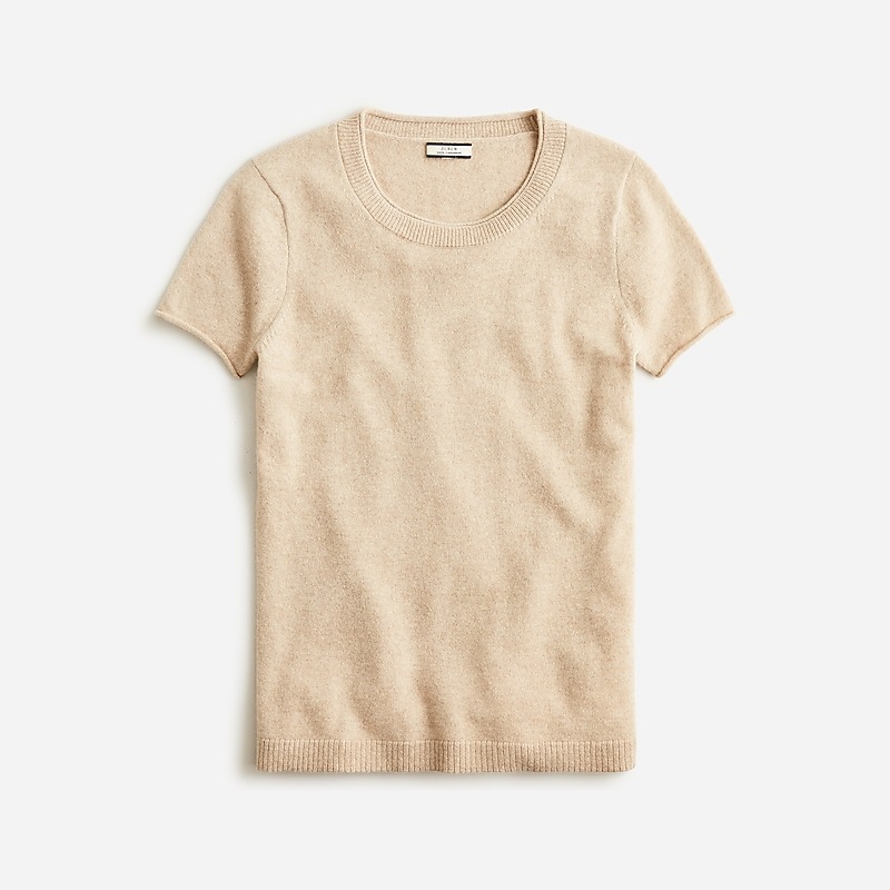 J.Crew Cashmere relaxed T-shirt Hthr Stone Outlet | 90RYPOLKS