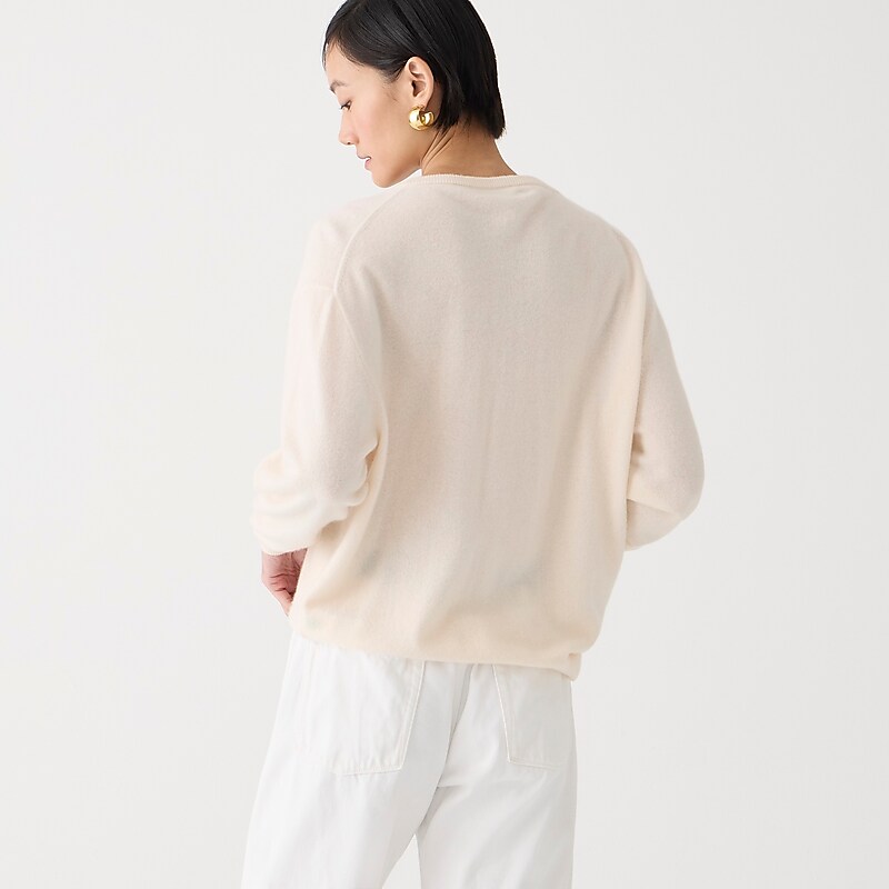 J.Crew Cashmere relaxed V-neck sweater Hthr Muslin Outlet Online | 75SGYHXLI