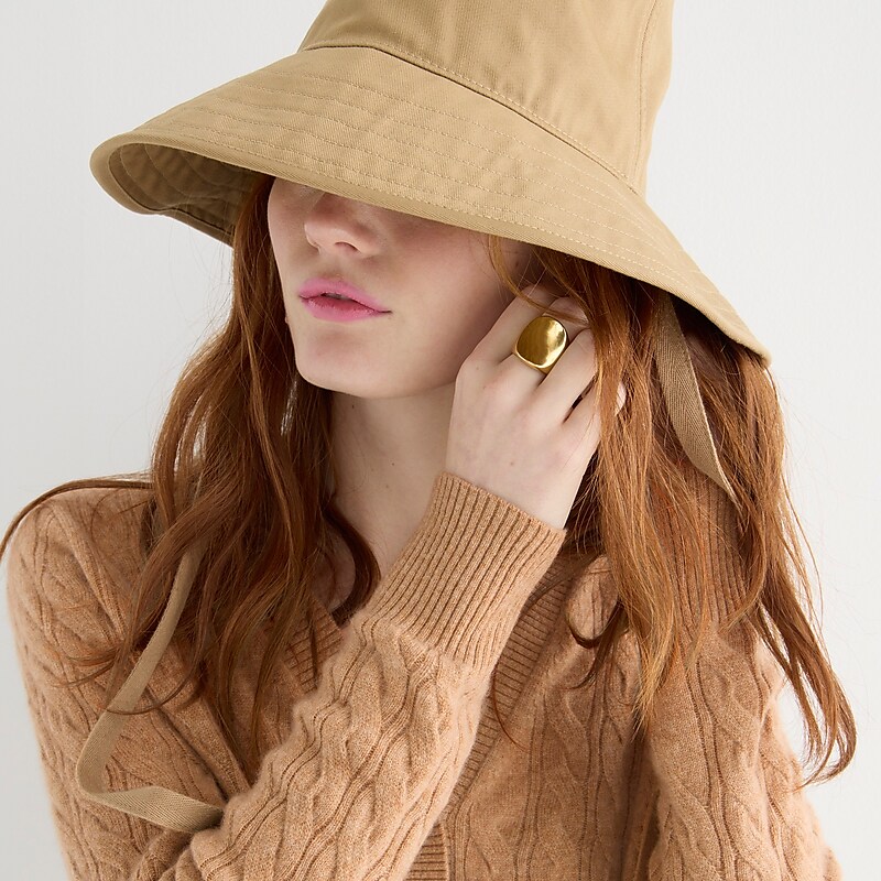 J.Crew Cashmere shrunken cable-knit V-neck cardigan sweater Hthr Camel Online | 86RNTBWZY