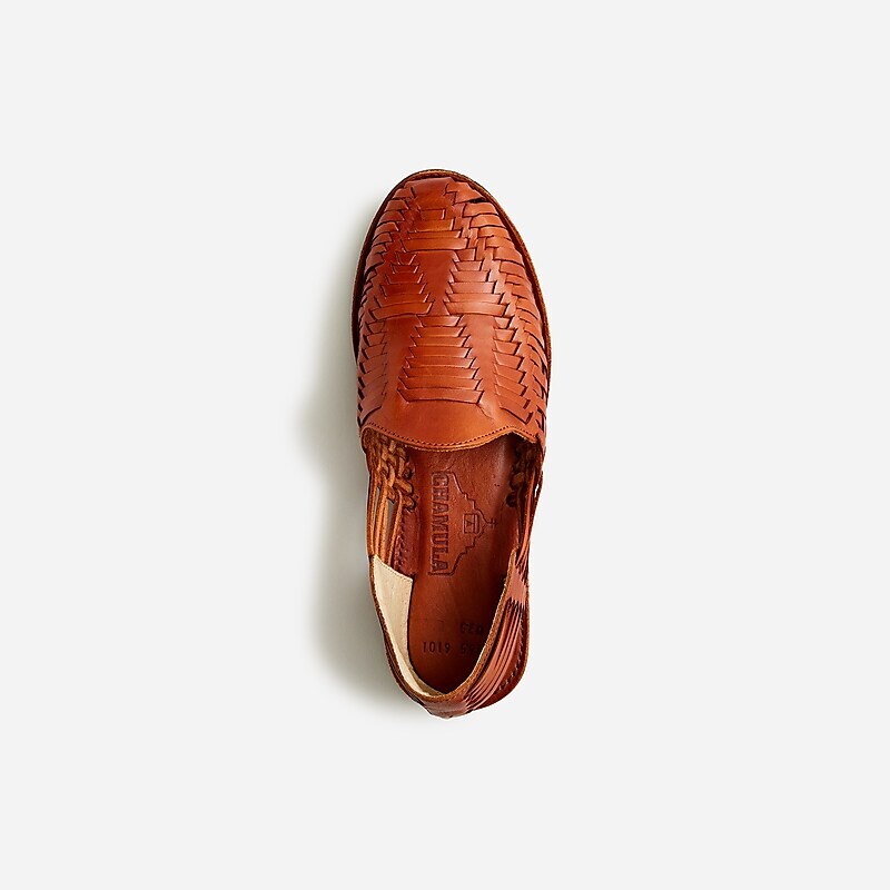 J.Crew Chamula™ Cancún huaraches Red Brown Clearance | 45JPBIKFT