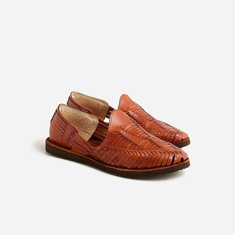 J.Crew Chamula™ Cancún huaraches Red Brown Clearance | 45JPBIKFT