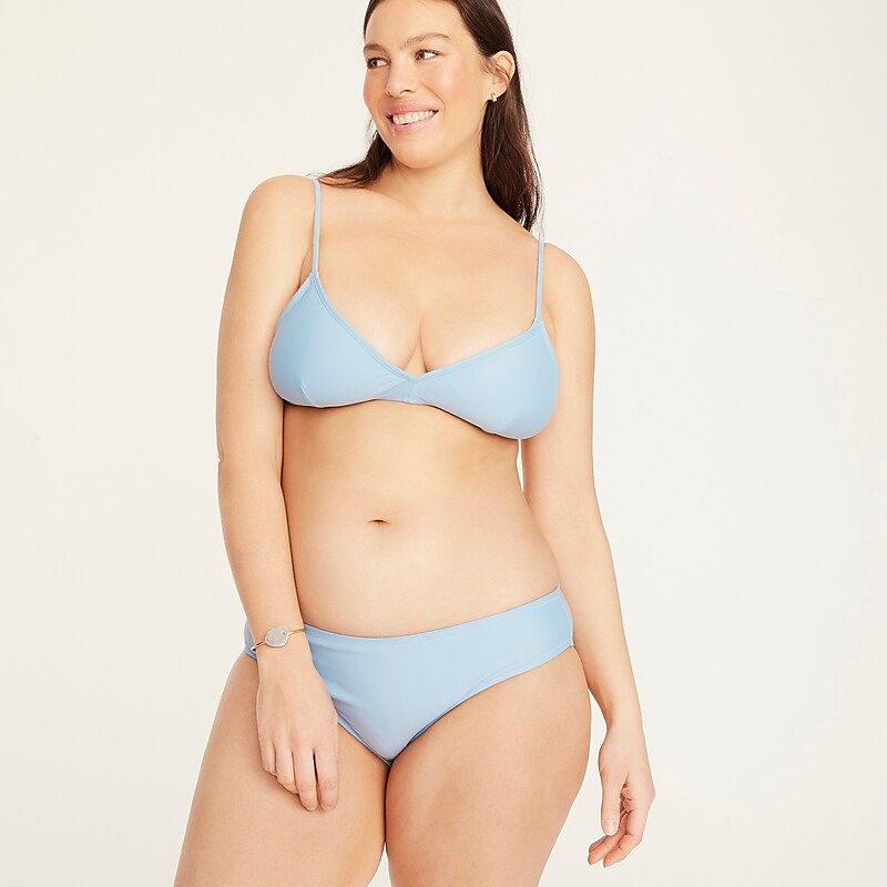 J.Crew Classic full-coverage bikini bottom Blue Mist Factory Promo | 60OYTUQXB