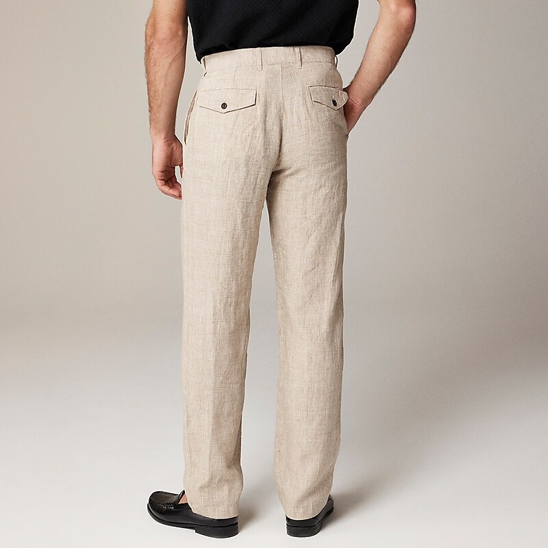 J.Crew Classic-fit linen trouser Nolan Natural Tan Clearance | 32UXWPFMJ