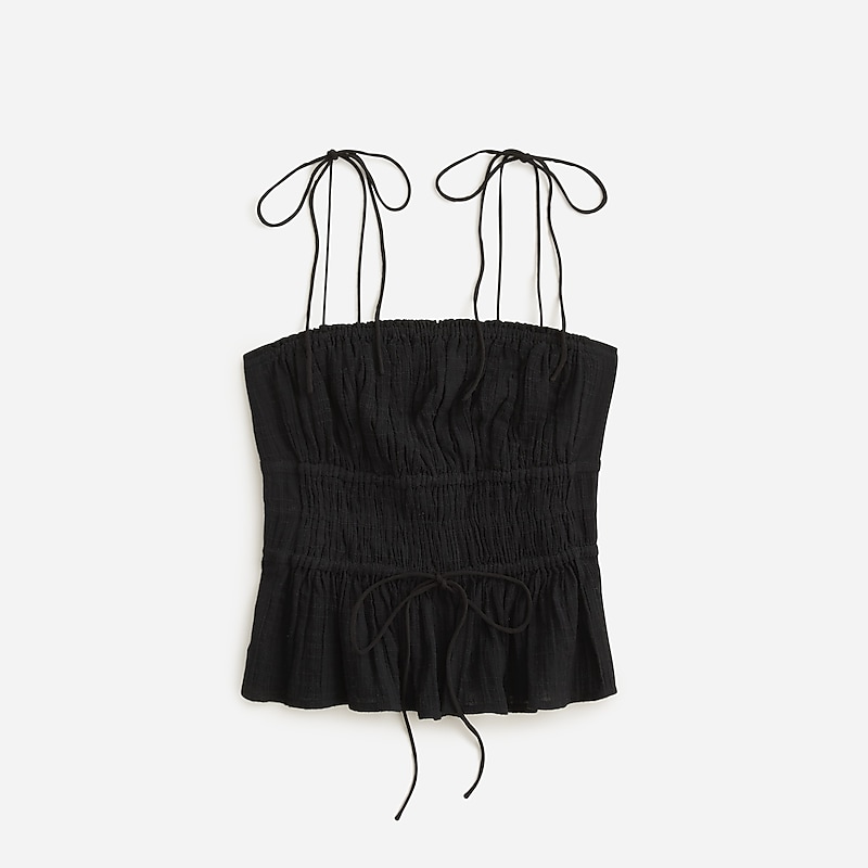 J.Crew Clio top in textured gauze Black Sale | 20PQZEXVS