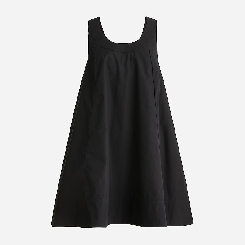 J.Crew Collection embellished shift dress in cotton poplin Black Factory Outlet | 58MBXJPGD