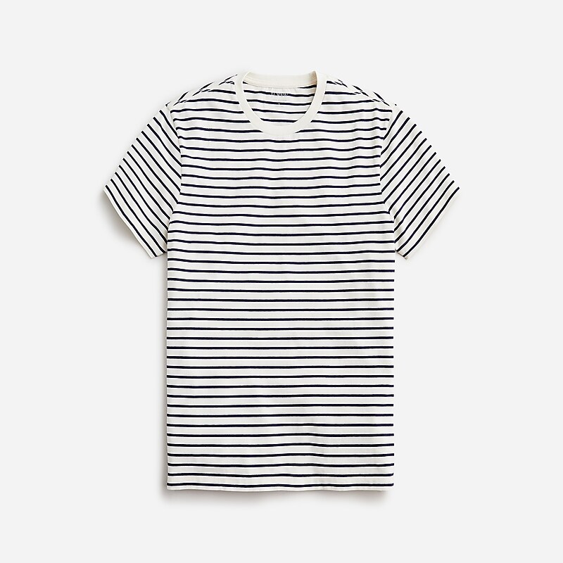 J.Crew Cotton T-shirt Ivory Navy Factory Outlet | 58FWBOVZI