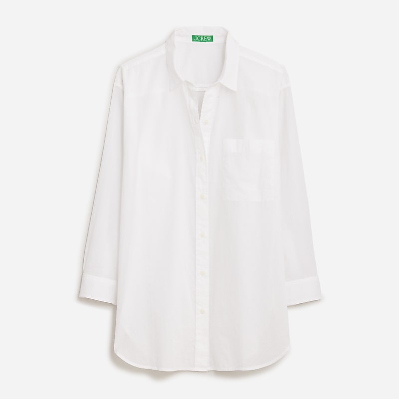 J.Crew Cotton voile beach shirt White Online | 86LEXRNSU