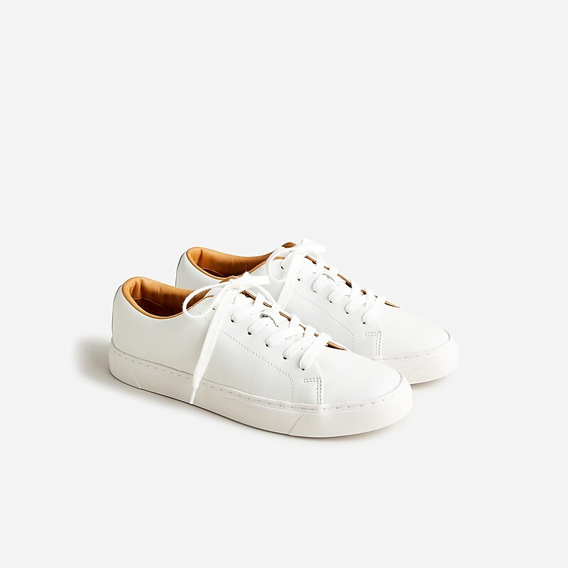 J.Crew Court sneakers in leather White Clearance | 35CJRWFOQ