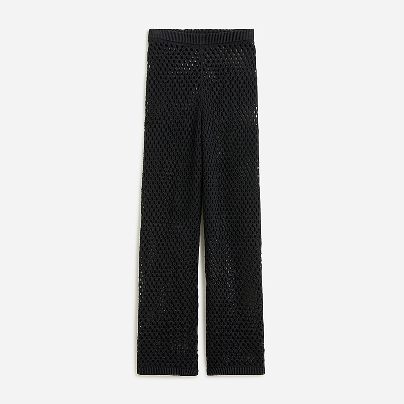 J.Crew Crochet beach pant Black USA | 13WKYSZTU