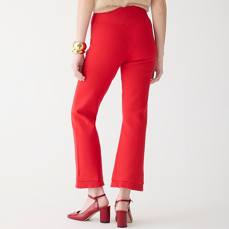 J.Crew Delaney kickout sweater-pant Candy Apple Sale | 25YPLWIDT