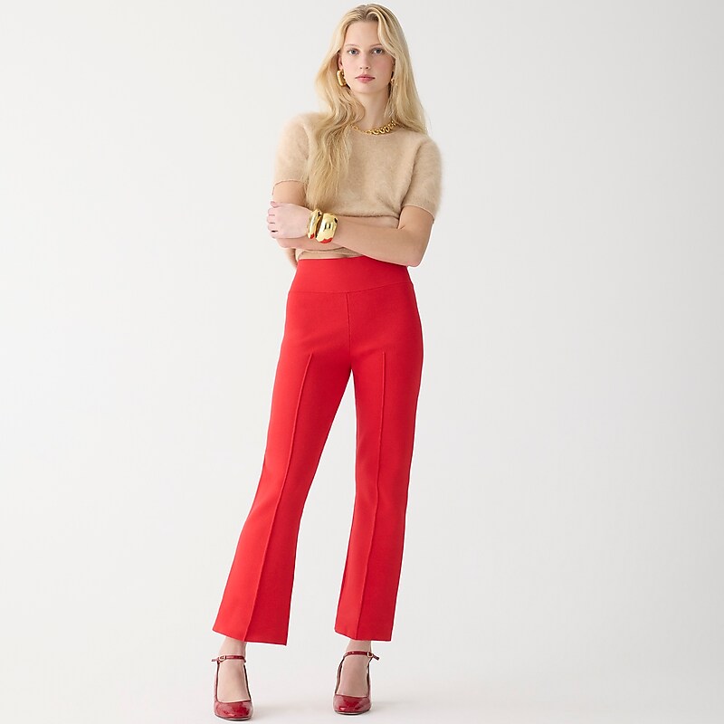 J.Crew Delaney kickout sweater-pant Candy Apple Sale | 25YPLWIDT