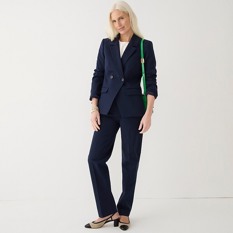 J.Crew Devon blazer in bi-stretch cotton blend Navy Factory Promo | 64XLTZHYI