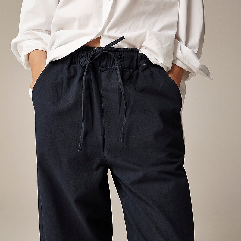 J.Crew Drawstring pant in cotton blend Navy Clearance | 45CMRKIGL