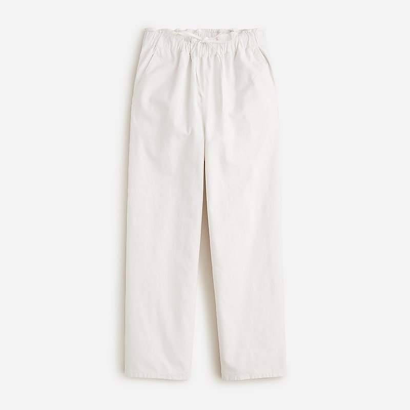 J.Crew Drawstring pant in cotton blend White Clearance | 45FLOEQHC