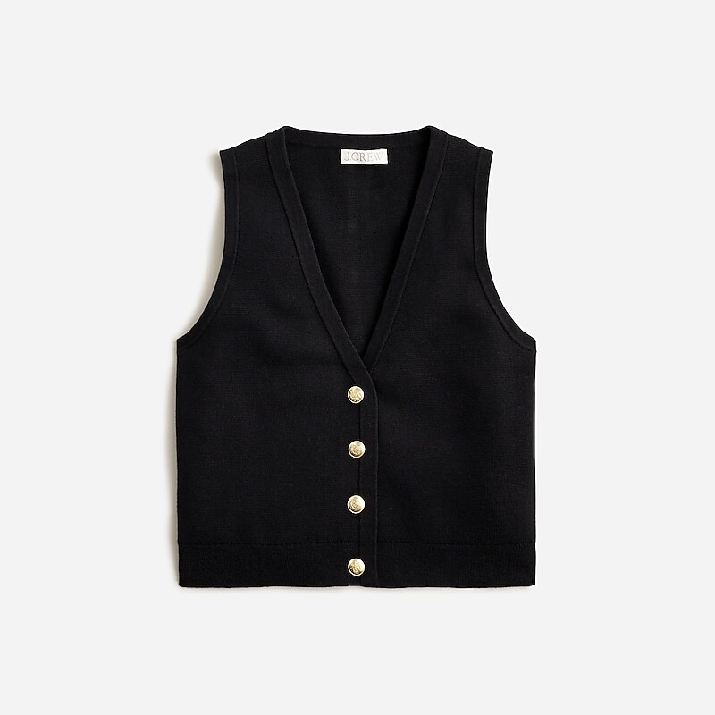 J.Crew Emilie sweater-vest Black Sale | 20XNYIJUF