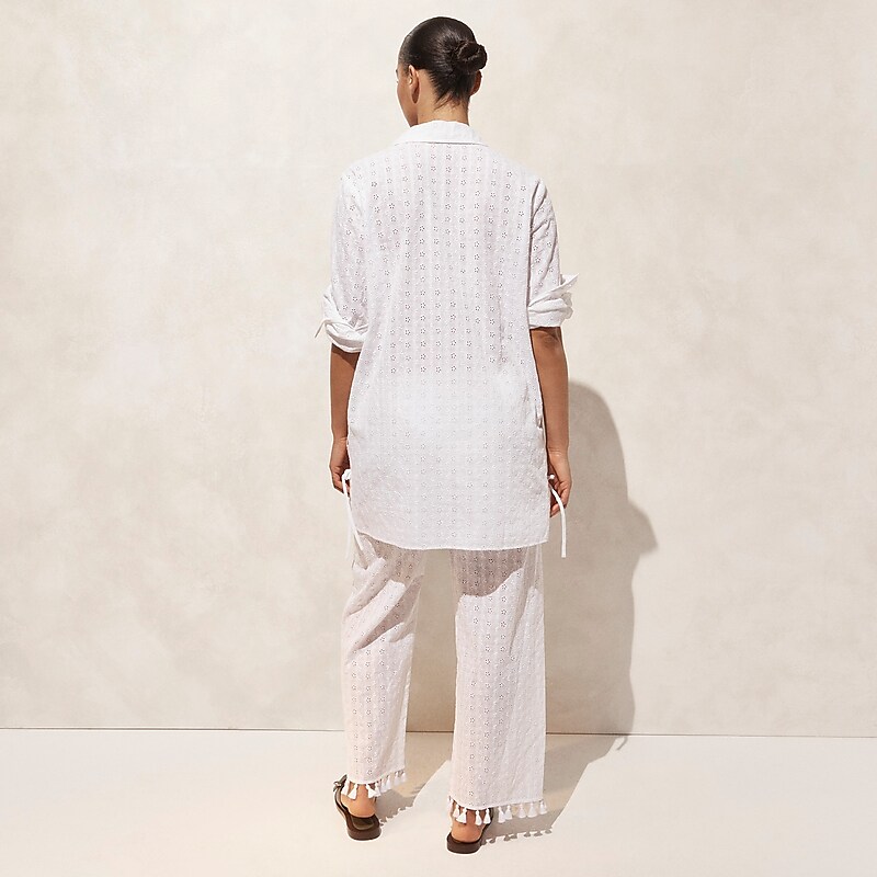 J.Crew Eyelet side-tie tunic White Factory Promo | 67DAKTGSE