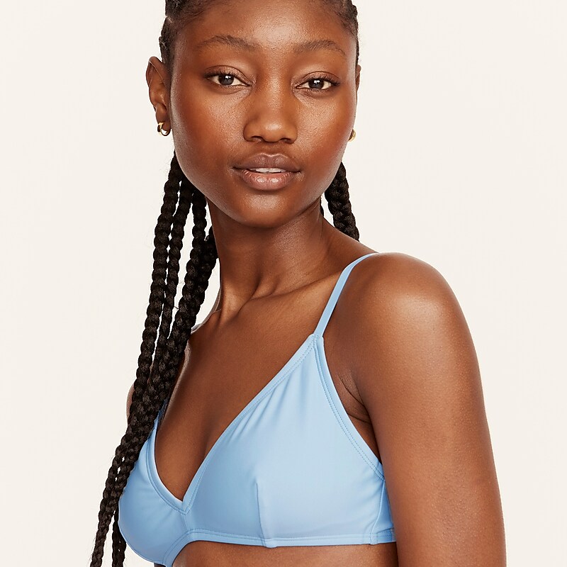 J.Crew French bikini top Blue Mist Online | 86VKEMIRT