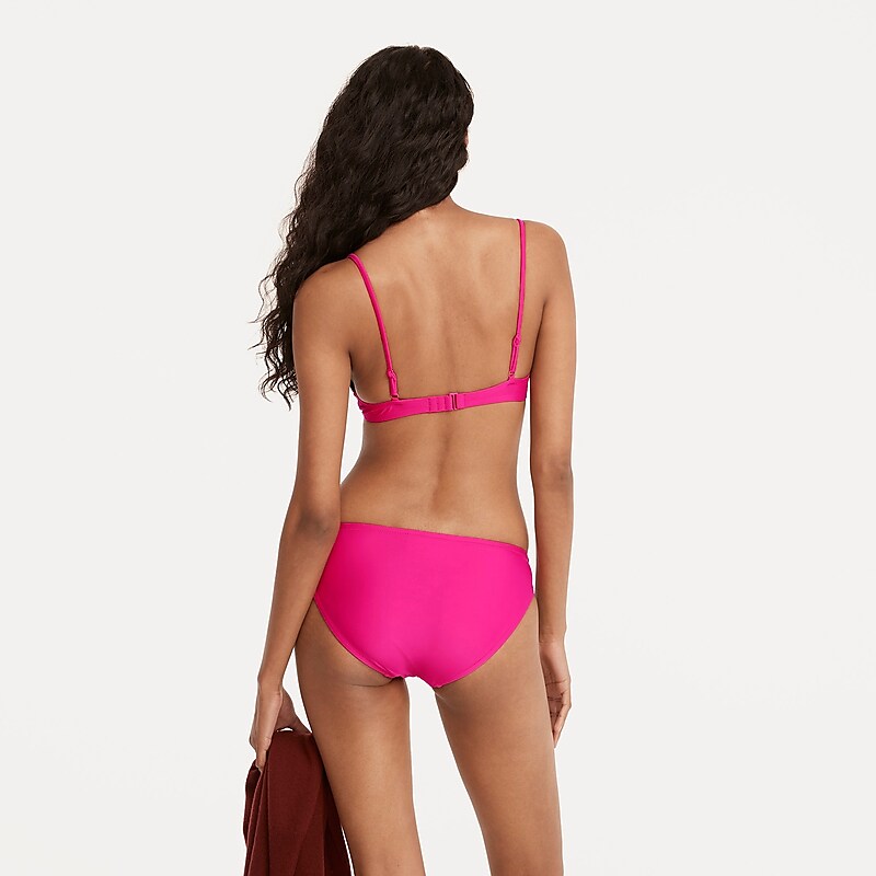 J.Crew French bikini top Radiant Fuchsia Clearance | 49CMFPDUG