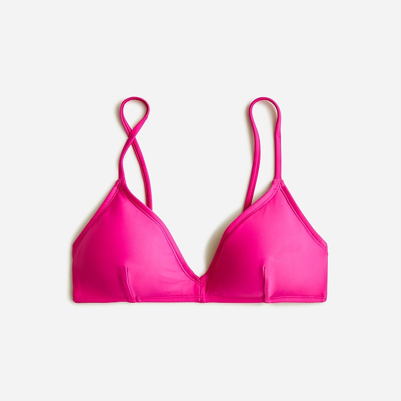 J.Crew French bikini top Radiant Fuchsia Clearance | 49CMFPDUG