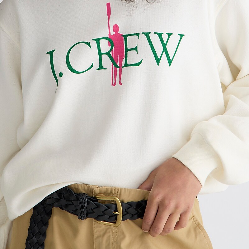 J.Crew French terry oarsman relaxed sweatshirt Ivory Factory Outlet | 58AWHKXBG